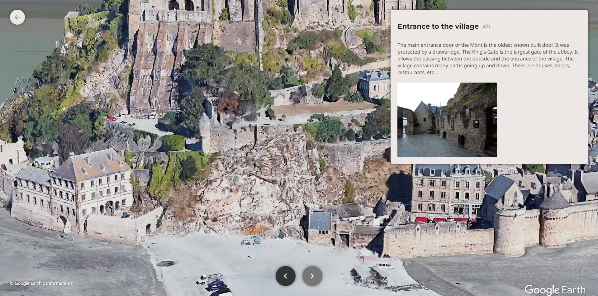 Mont-Saint-Michel website's first screenshot