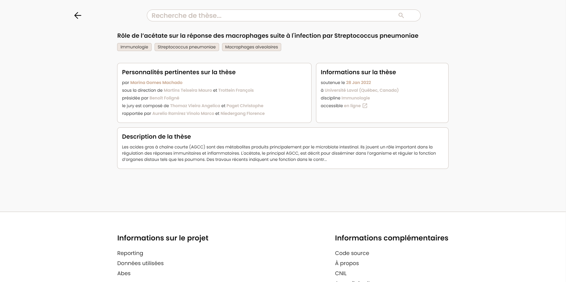 ThesesViz website's second screenshot